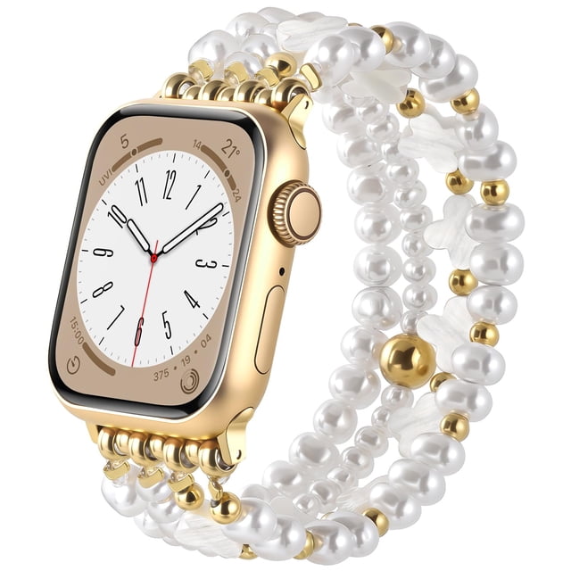 Brazalete AIRSPO con cuentas de nácar para Apple Watch