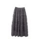 thumbnail image 3 of TaTaai Women Casual Solid Tulle Elastic Waist Layered Cake Skirt Knee Length Street Style Party Wear Lightweight Breathable Non-See-Through Stylish Skirt Gift, 3 of 5