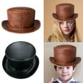 thumbnail image 2 of lanema PU Derby Hat Gentleman Magician Props for Rave Party Kids Show, 2 of 11