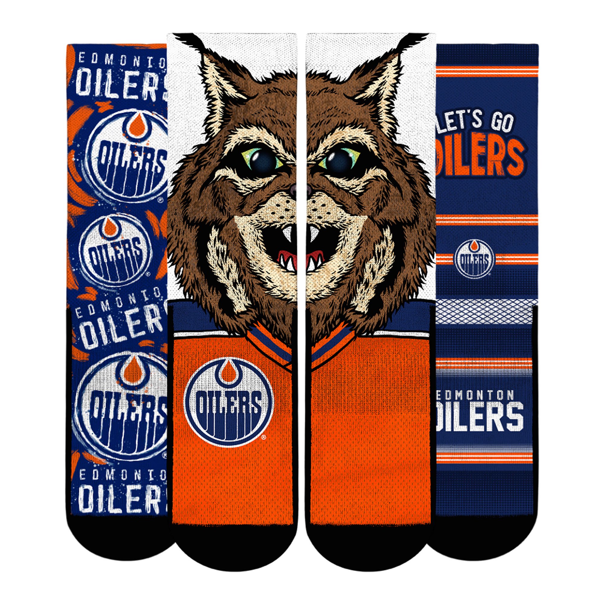 Youth Rock Em Socks Edmonton Oilers Fan Favorites Three-Pack Crew Socks Set