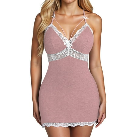 Women s Nightgowns Babydoll Dress Sexy Pink Dress Mesh Dress For Women Sexy Summer Outfits For Women