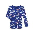 thumbnail image 2 of Wonder Nation Toddler Short and Long Sleeve Cotton Pajama Set, 3-Piece, Sizes 12M-5T, 2 of 4
