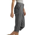 thumbnail image 5 of Fnooota Womens Capri Pants with Pockets, Summer Work Solid Color Casual Womens Capris Gray Size 2XL, 5 of 6