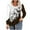 Brown, variant on Wancir Women's Color Block Tunic Tops Casual Long Sleeve Shirts Round Neck Pullover