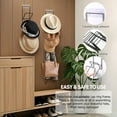 thumbnail image 6 of Livhil 12Pack Hat Hooks for Wall, Hat Cap Hanger, Hat Organizer Rack, Wig Holder (Black), 6 of 8
