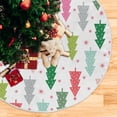 thumbnail image 5 of FMSHPON Colorful Christmas Tree Xmas Christmas Tree Skirt Stand Mat for Holiday Party Decoration Indoor Outdoor 48 inches, 5 of 6