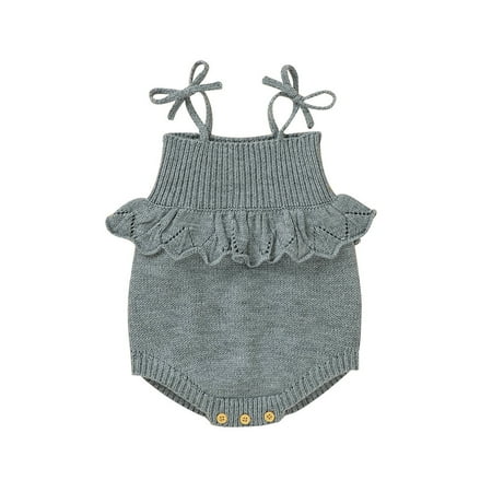 

Honeeladyy Winter Newborn Infant Baby Girl Boy Winter Jacket Warm Coat Knit Outwear Romper Sweater Gray Discount