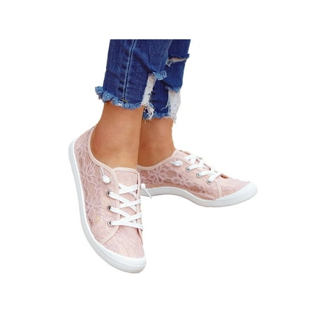 

Lacyhop Womens Walking Shoes Lace Lightweight Fashion Sneakers