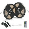 LED Strip Lights Kit â€“ 32.8ft 300 LEDs SMD 5050 RGB Light with 44 Key Remote Controller, Extra Adhesive 3M Tape, Flexible Changing Multi-Color Lighting Strips for TV, Room (RGB-A)