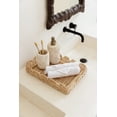 thumbnail image 2 of Scallop Rattan Rectangular Tray Natural Wicker Weave Serving Tray Handwoven Decorative Organizer, 2 of 3