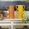 thumbnail image 2 of CosmoLiving by Cosmopolitan 8"W, 10"H Geometric Multi Colored Ceramic Vase with Varying Shapes and Wavy Handles, Set of 2, 2 of 13