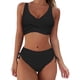 thumbnail image 2 of Cómodo traje de baño de dos piezas de vendaje de bikini sin espalda sólido para mujer Conjunto de ropa de playa OAVQHLG3B Store lin121212, 2 of 4