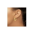 thumbnail image 4 of Gem & Harmony 10K Yellow Gold Twisted Textured Hoop Earrings for Women, 4 of 6