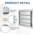 thumbnail image 3 of Cubierta de Ventilación de Aluminio Uxcell, Rejilla de Ventilador de Escape Automática de Gravedad Cuadrada de 8x8 Pulgadas, 3 of 6