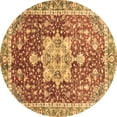 thumbnail image 1 of Ahgly Company Indoor Round Abstract Brown Modern Area Rugs, 5' Round, 1 of 4