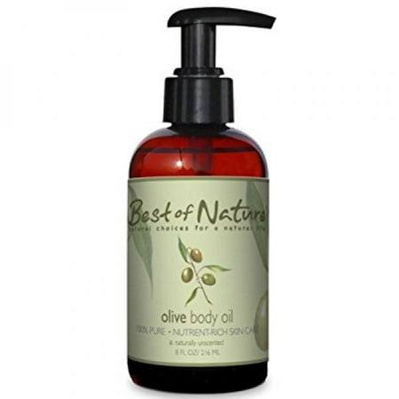 Olive Body Oil - 8oz -100% Pure & Natural - For Body & (Best Smelling Essential Oils For Hair)