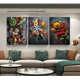 thumbnail image 2 of Hieng Modern Kitchen Wall Art Colorful Spice In Spoon Wall Decor Vintage Dining Room Posters Pictures Food Canvas Prints Vegetables Chili Paintings Home Decoration Gift Unframed, 2 of 6