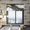 thumbnail image 2 of Valance 54x18In Kitchen Curtain Living Room Curtain Bedroom Curtain Balcony Door Curtain Utility Room Curtain Beautiful Black Marble, 2 of 6