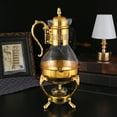 thumbnail image 3 of Tetera de Vidrio, Jarra de Agua Calentable Conpa y Taza Jarra de Bebidas de Vidrio Grande Resistente Al Calor Tetera de Té fría y Caliente de Estilo Vintage para Té Helado,, 3 of 7