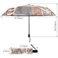 thumbnail image 3 of Giraffes Family in Winter Compact Sun Umbrella Windproof Travel Umbrellas for Rain Strong Portable UV Protection, 3 of 8