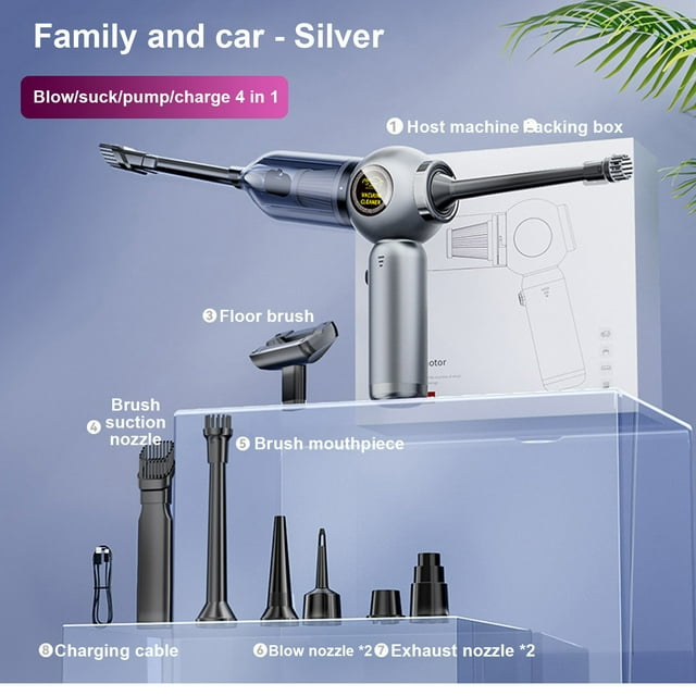 Binmer 4 - In - 1 Mini Handheld Vacuum Cleaner Portable With High Suction Lightweight Brushless Motor - For Car Home Pet Hair