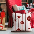 thumbnail image 2 of Christmas Savings Clearance! FELTREE Christmas Pillow Cover with Red Christmas Tree Snowflake Print Pillowcase Holiday Sofa Decoration Cushion Cover, 2 of 5