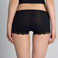 thumbnail image 3 of ZUKMRJPC Boyshorts Underwear for Women Mid Waisted Solid Color Lace-trimmed Seamless Boxer Briefs Soft Breathable Stretchy Panties, 3 of 5