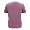 thumbnail image 3 of Blusa George para Mujer Tejida con Mesh en Ruedo, Manga Corta Rosa Talla EG, 3 of 4