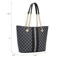 thumbnail image 4 of Montana West Tote Bag for Women Chain Top-handle Handbags, Grey-Black, 4 of 7
