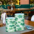 thumbnail image 6 of Electronic Candles Light Combination 3x5In, 3x4In Flameless Candles Plastic Festive Decoration Party Christmas Decoration Green Four Leaf Clover, 6 of 7