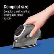CHI Mini Clothing Iron, Steam Iron for Clothes with Titanium-Infused Ceramic Soleplate, Black