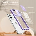 thumbnail image 3 of for Motorola Moto G Stylus 5G 2024 Case with Camera Cover, for Samsung A55 Case Crystal Clear & Not-Yellowing Slim Miltary Shockproof Protective Phone Case for Moto G Stylus 5G 2024, Purple, 3 of 6