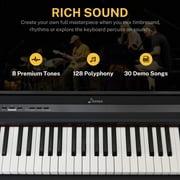 Donner DEP-10 Digital Piano 88 Key Weighted, Full-Size Electric Piano Portable Keyboard for Beginners, with Furniture Stand, Triple Pedals, Power Supply