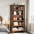 thumbnail image 2 of Tribesigns 6-Tier Bookcase, 71" Vintage Tall Bookshelf for Home Office, 2 of 7