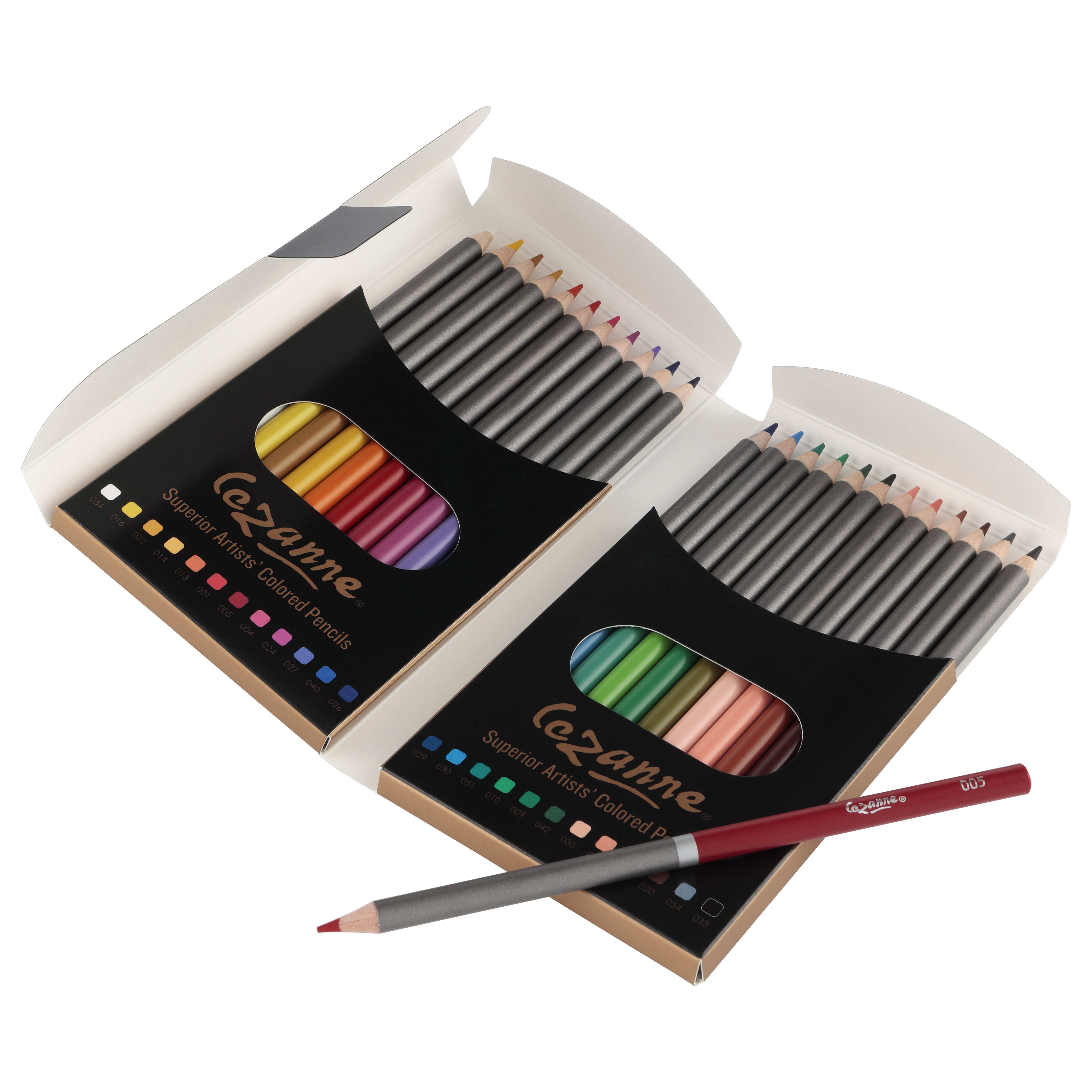 Cezanne Professional Colored Pencil Set of 24 Colors, Artist Quality