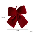 thumbnail image 5 of 1pcs Christmas Bow Large Red Soft Xmas Decor Bow Knot Christmas Tree Ornaments Xmas Hanging Wreath Garland Holiday Home Decor, 5 of 5