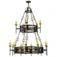 thumbnail image 3 of Meyda Tiffany 145918 Toscano 15 Light 48" Wide Taper Candle Ring Chandelier - Rust /, 3 of 7