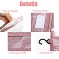 thumbnail image 6 of Clear Toiletry Bag Hanging Toiletry Organizer Travel Bag with Sturdy Hook & Band Cosmetic Makeup Bag for Women Girls, Rose Gold, 6 of 7