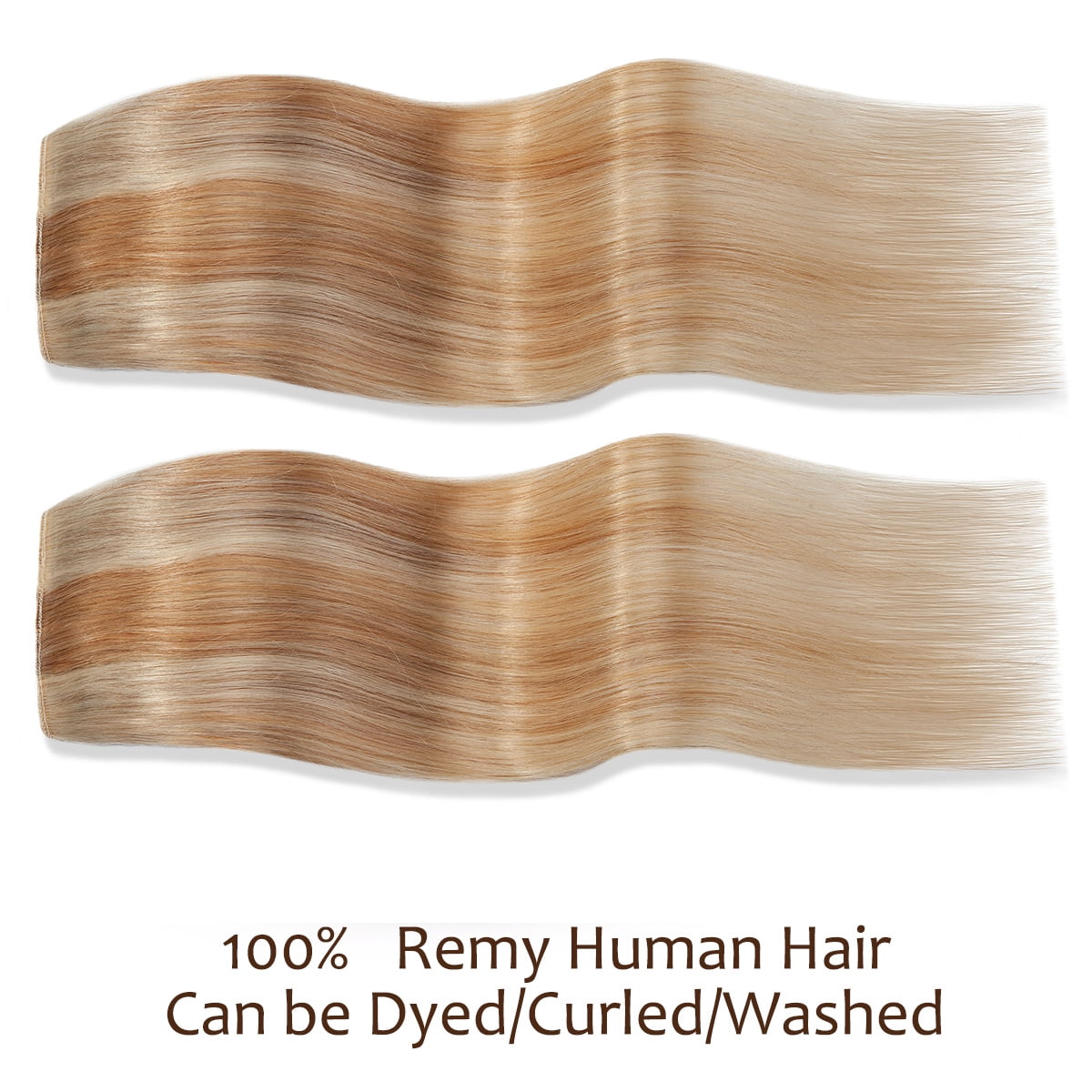 SEGO Clip in Hair Extensions Human Hair 3/4 Full Head 100% Real Remy Thick Hair Extensions Silky Straight Balayage Blonde Hair Pieces