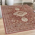 thumbnail image 1 of Vintage Decorative Rug, Nostalgic Oriental Look Floral Baroque Details and Ornaments Bohemian Art, Quality Carpet for Bedroom Dorm and Living Room, 6 Sizes, Rust and Mustard, by Ambesonne, 1 of 4