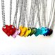thumbnail image 1 of Juego de collar con forma de corazón elaborado con piezas Lego auténticas, regalo, amarillo, 1 of 2