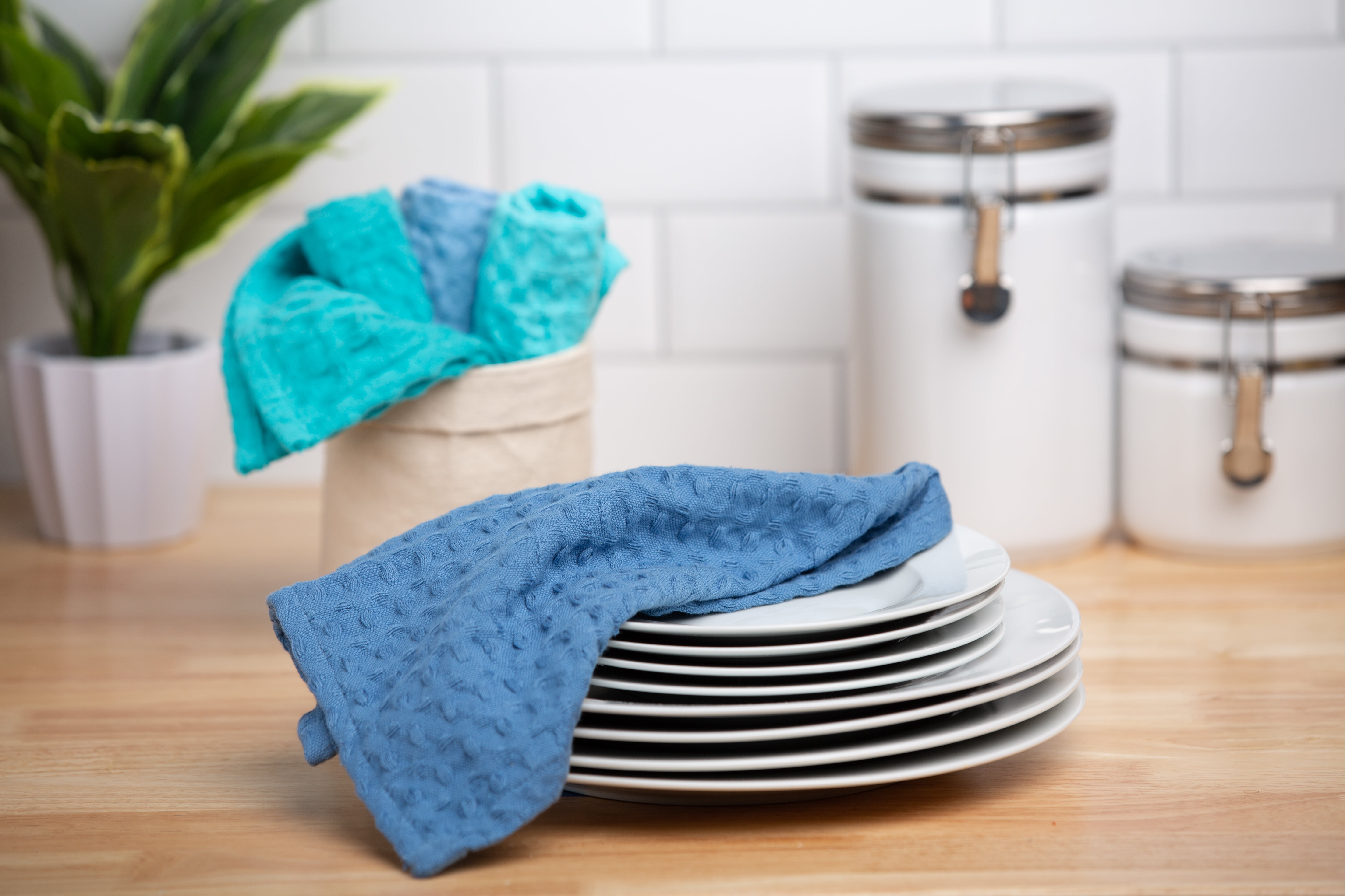 Mainstays 4-Pack 12”x12” Woven Kitchen Dish Cloth Set, Multi