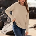 thumbnail image 5 of SOMER Sweaters for Women Crewneck Long Sleeve Ribbed Knit Pullover Sweaters Tops Trendy, 5 of 6