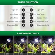 SANSI 4-Head Dimmable Grow Light, 35-64 Tripod, Remote/Timer, 4x10W PAR20 Bulbs for Indoor Plants