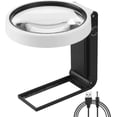 thumbnail image 1 of Loupe 90mm 10x 25x Avec Lumire Et Support, Loupe Lumineuse Led Portable Debout, Loupe De Lecture Pliante Avec Pour Les Seniors Lire, Poin, 1 of 5