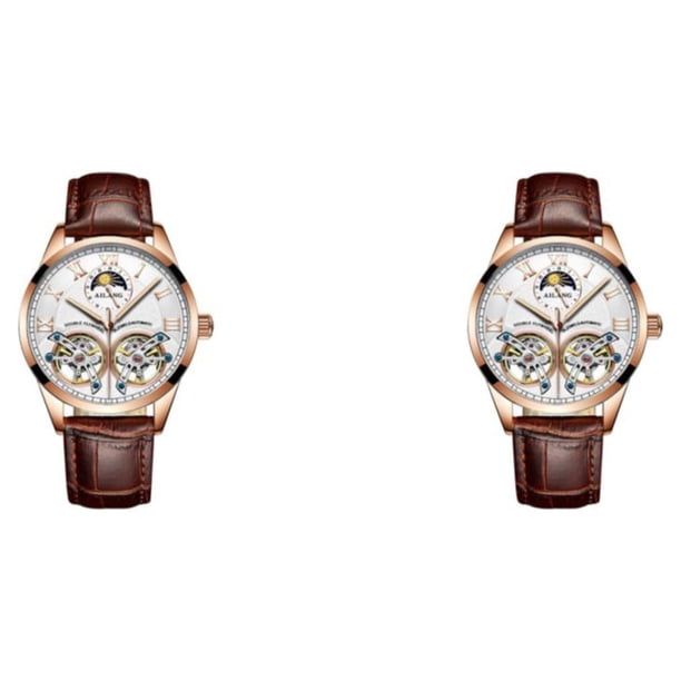 Reloj Mecánico Minnieouse de acero inoxidable para hombre resistente al agua ajustable tipo 3