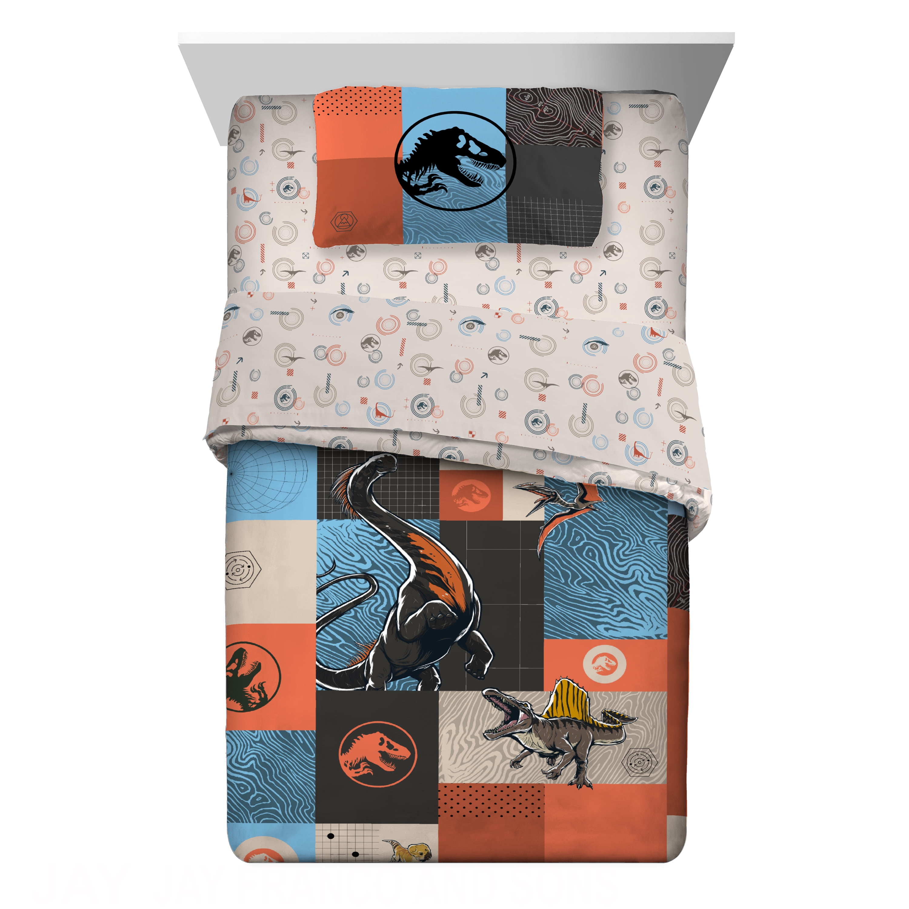 Jurassic World Kids Full Bed in a Bag, 5Pc Bedding Set, Comforter and Sheets