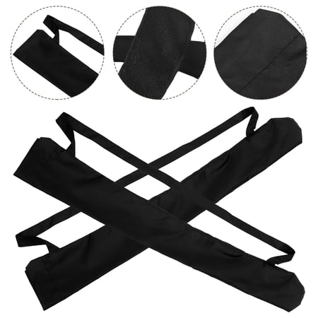 WRITWAA 2-Pack Black Umbrella Carry Bags with Adjustable Buckle Straps Foldable Storage Pouches for Travel and Outdoor Use
