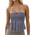 thumbnail image 1 of Lixiuxyad Sexy Tank Tops Spring Summer Strapless Tube Tops With Ruffled Design For Everyday Casual Wear – Versatile Blouse Perfect For Pants And Skirts, 1 of 6