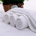 thumbnail image 2 of Toallas de baño de algodón blanco de alta calidad, juego de 6 toallas de baño de 35 x 75 cm para piscina, spa y gimnasio. Toallas ligeras y muy absorbentes., 2 of 5